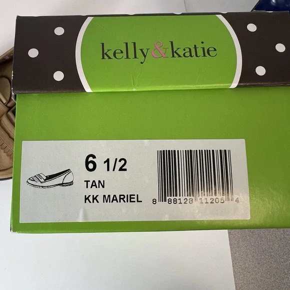 Kelly and Katie tan slip-on penny loafer dress causal shoe flat women's 6.5 - Picture 9 of 9